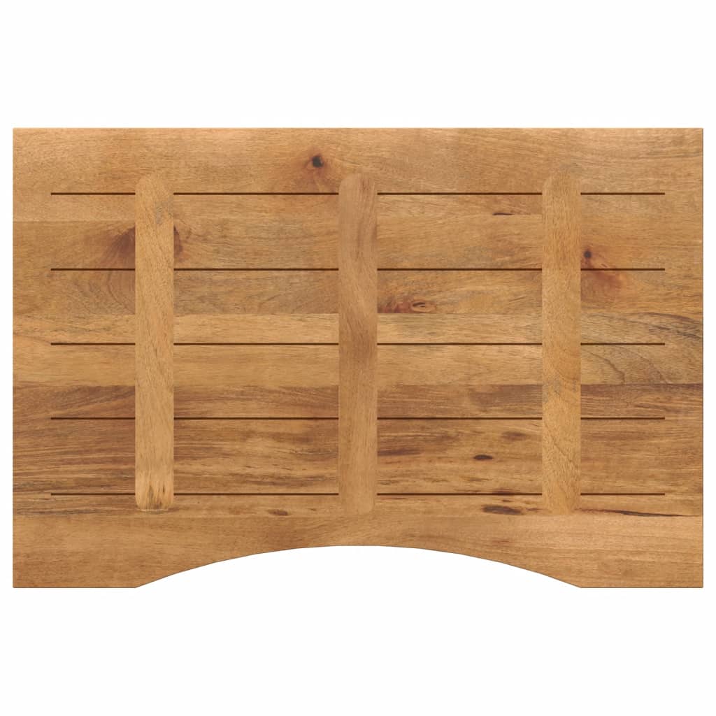 Desk Top with Curve 90x60x2.5 cm Solid Wood Rough Mango
