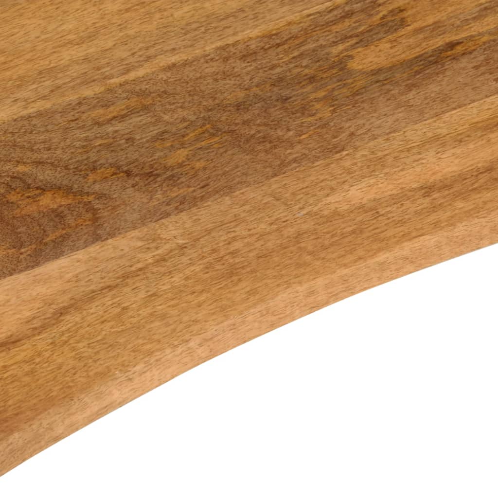 Desk Top with Curve 90x60x2.5 cm Solid Wood Rough Mango