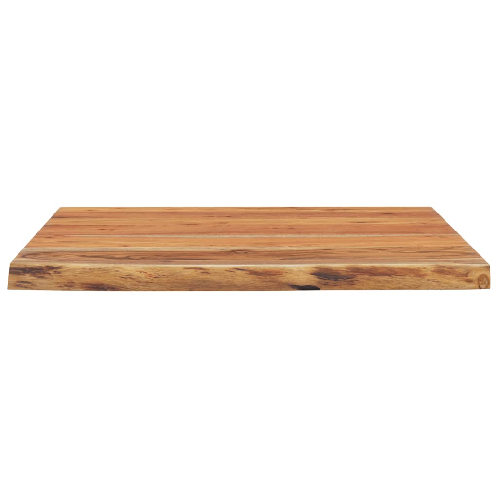 Desk Top 80x80x2.5 cm Square Solid Wood Acacia Live Edge