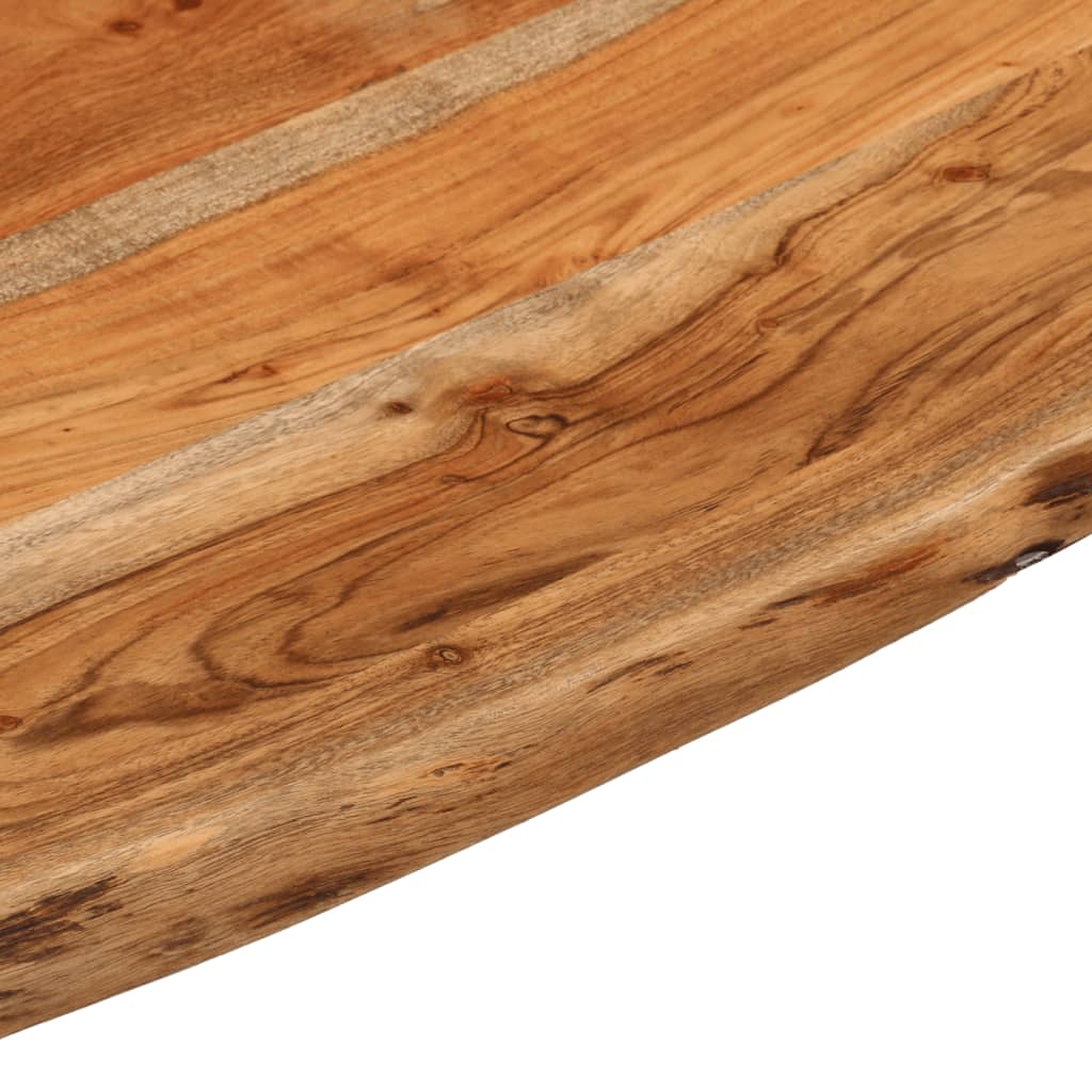 Desk Top 80x80x2.5 cm Square Solid Wood Acacia Live Edge