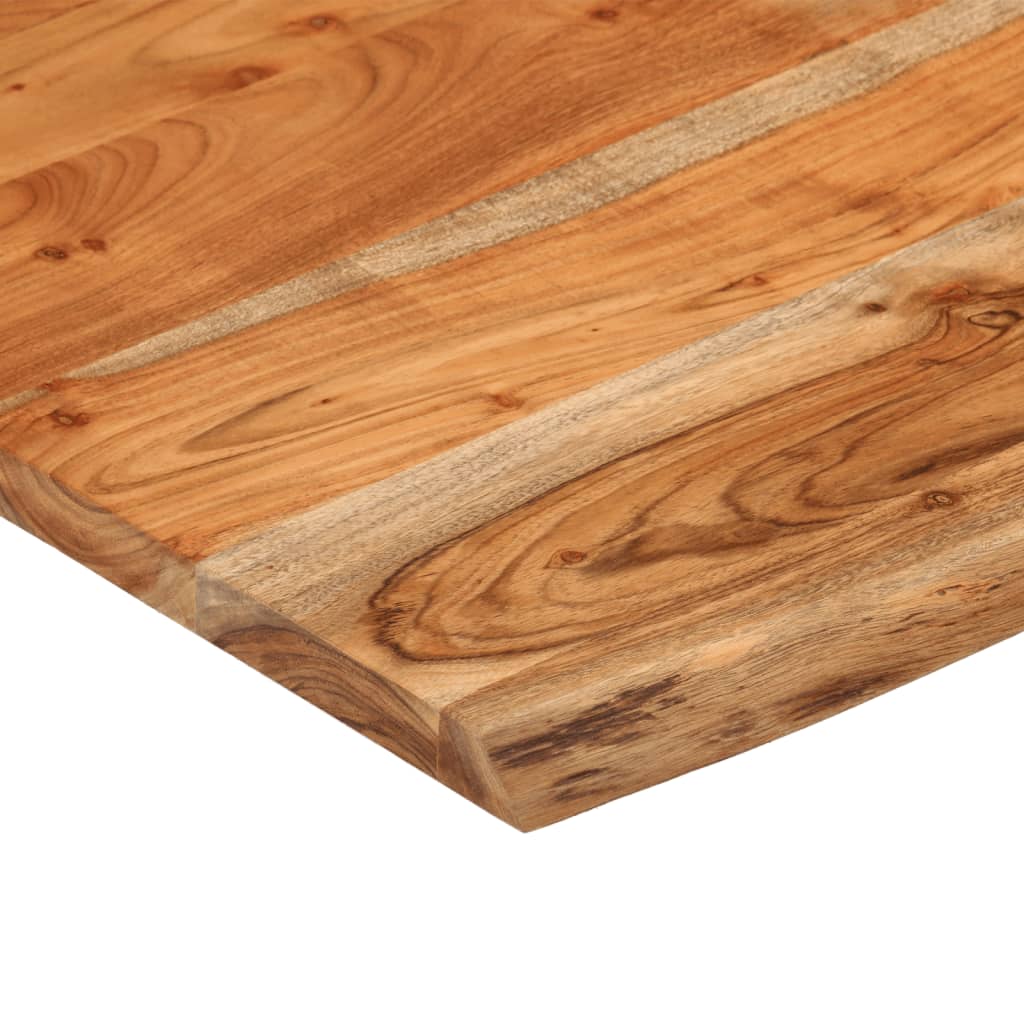 Desk Top 80x80x2.5 cm Square Solid Wood Acacia Live Edge