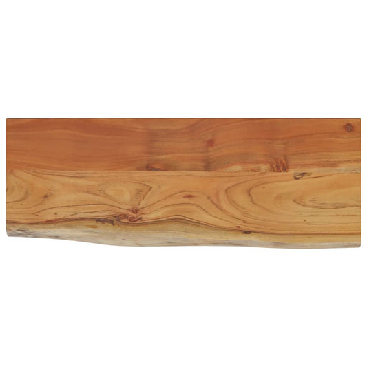 Wall Shelf 80x30x3.8 cm Rectangular Solid Wood Acacia Live Edge