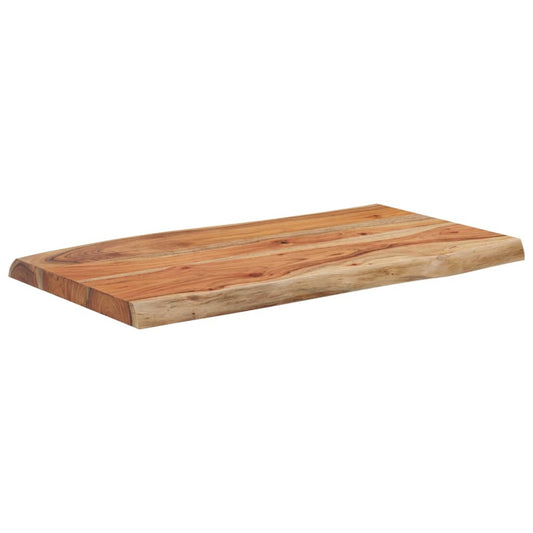 Table Top 70x40x2,5 cm Rectangular Solid Wood Acacia Live Edge
