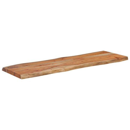 Table Top 120x40x2,5 cm Rectangular Solid Wood Acacia Live Edge