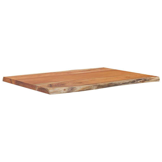 Table Top 80x60x2,5 cm Rectangular Solid Wood Acacia Live Edge