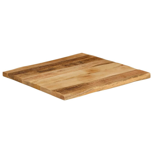 Table Top Live Edge 60x60x3,8 cm Solid Wood Rough Mango