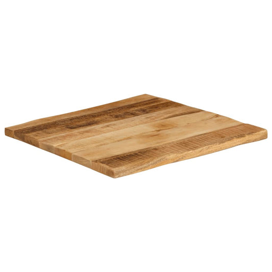 Table Top Live Edge 80x80x3.8 cm Solid Wood Rough Mango