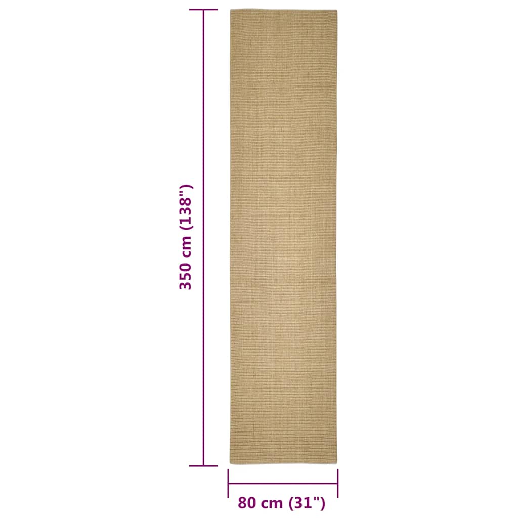 Sisal Rug for Scratching Post 80x350 cm