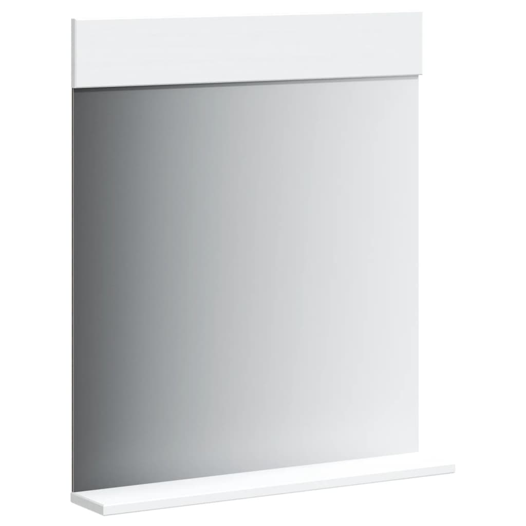 Bathroom Mirror White Solid pine wood, glass Medium Wall mounting