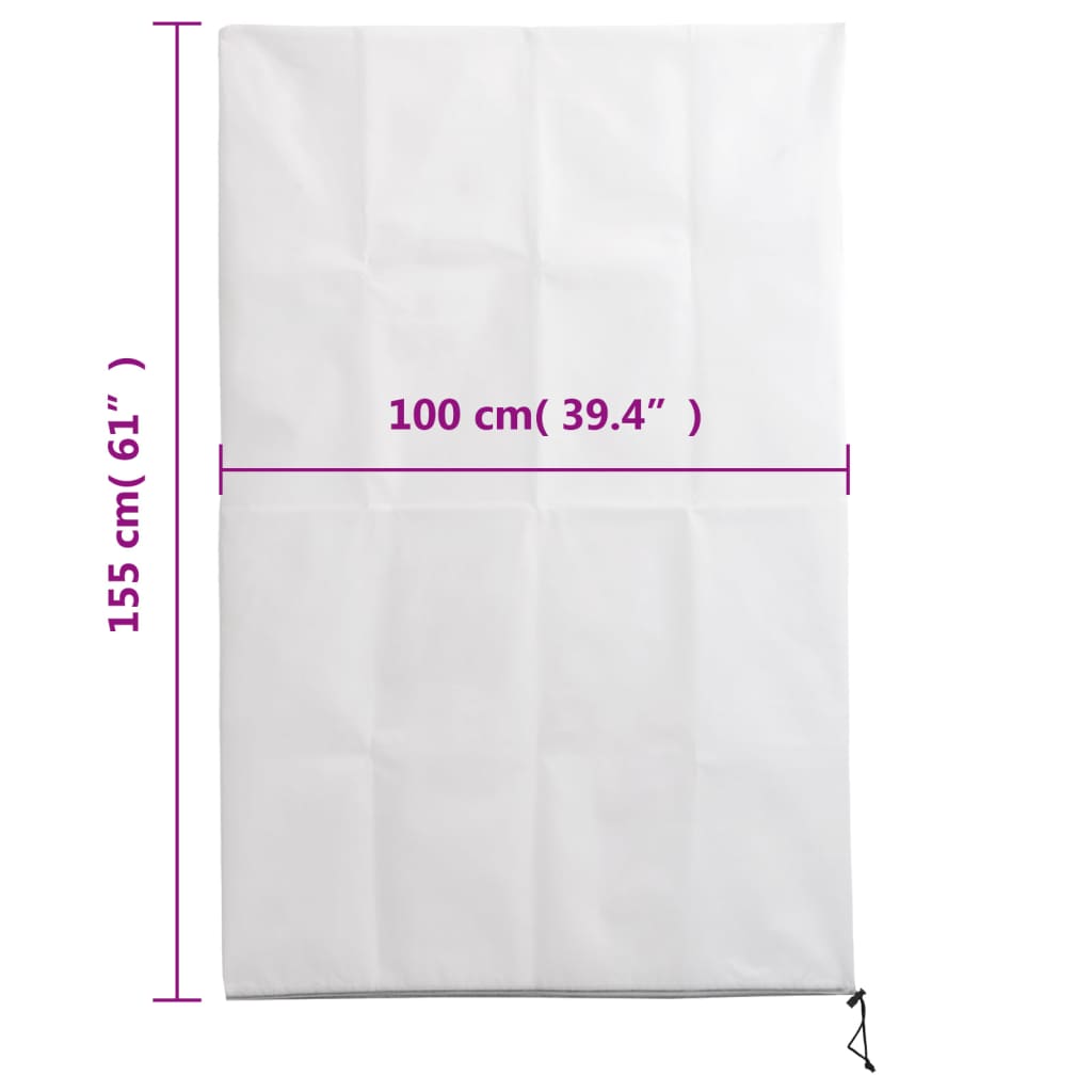 Plant Fleece Covers with Zip 4 pcs 70 g/m² 1x1.55 m