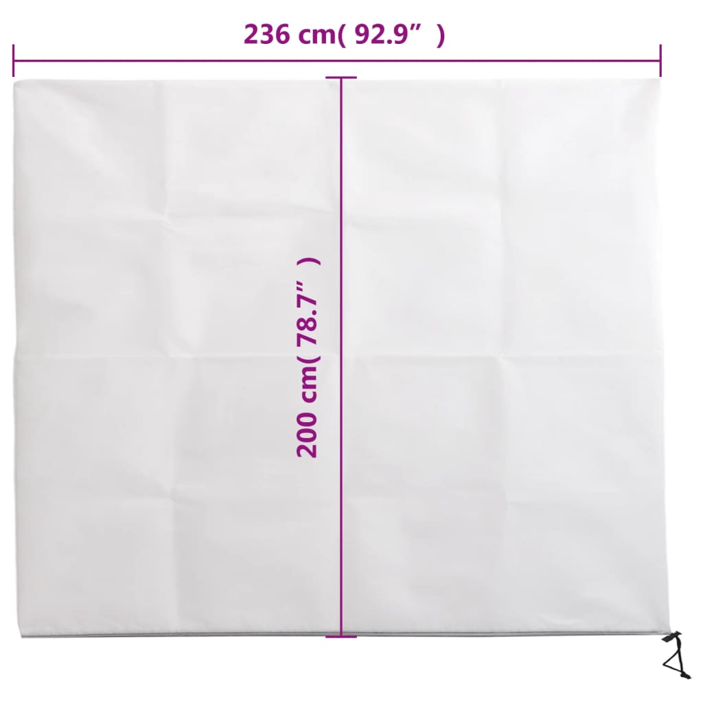 Plant Fleece Covers with Zip 2 pcs 70 g/m² 2.36x2 m