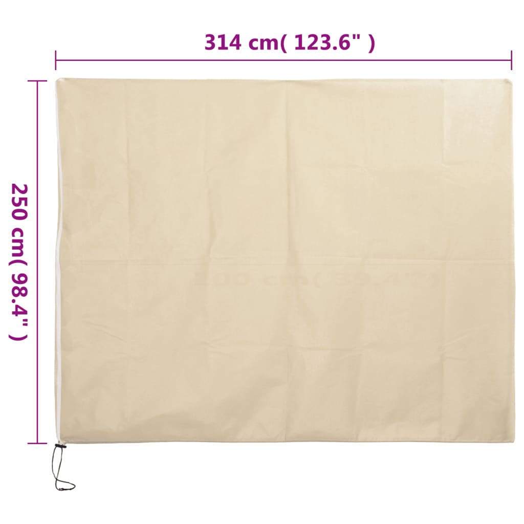 Plant Fleece Covers with Zip 2 pcs 70 g/m² 3.14x2.5 m