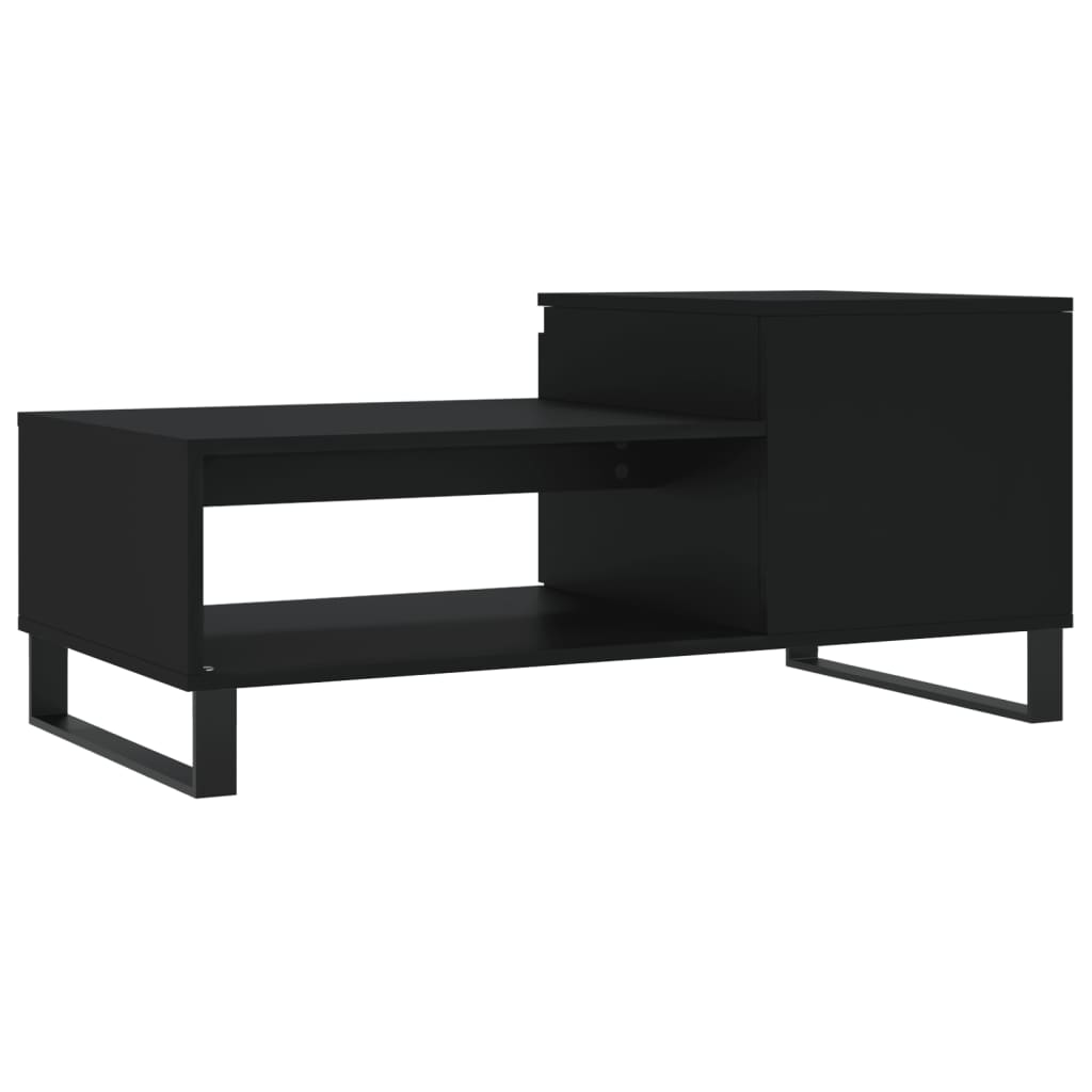 Coffee Table Black 100x50x45 cm Engineered Wood