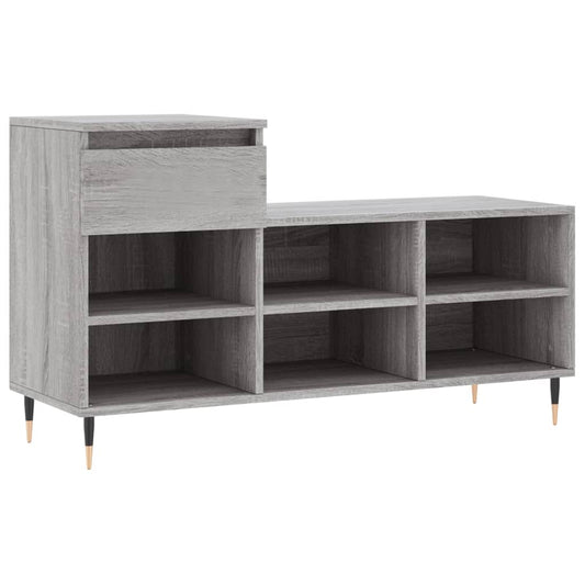 Shoe Cabinet Grey Sonoma 102x36x60 cm Engineered Wood