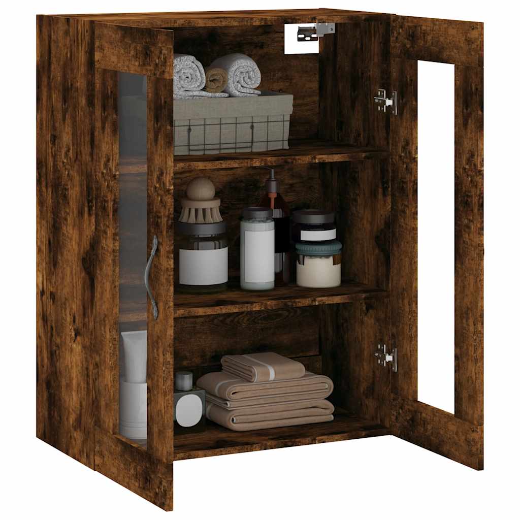 Wall Mounted Cabinet Smoked Oak 69,5x34x90 cm Engineered Wood