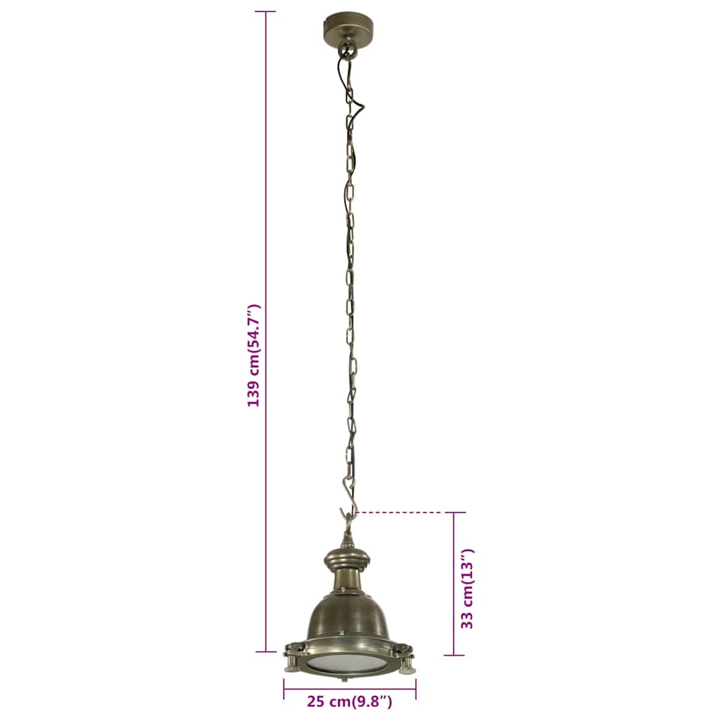 Pendant Lighting 25x25x139 cm Aluminium