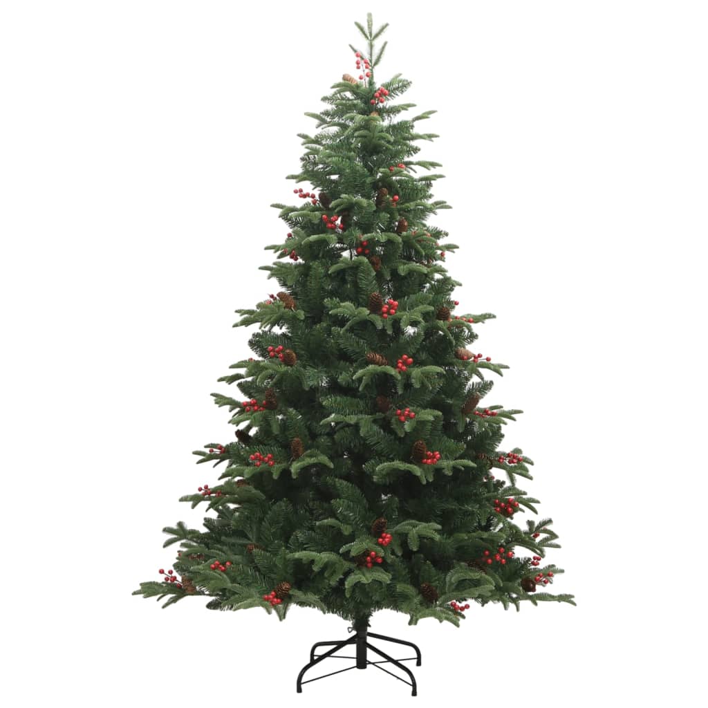 Artificial Hinged Christmas Tree Green PVC, PE, Iron 82.7 in