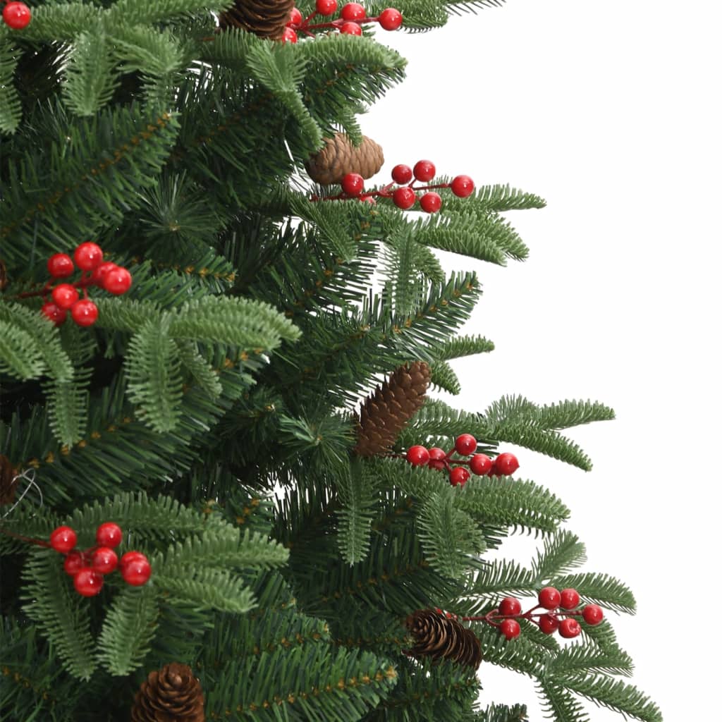 Artificial Hinged Christmas Tree Green PVC, PE, Iron 82.7 in