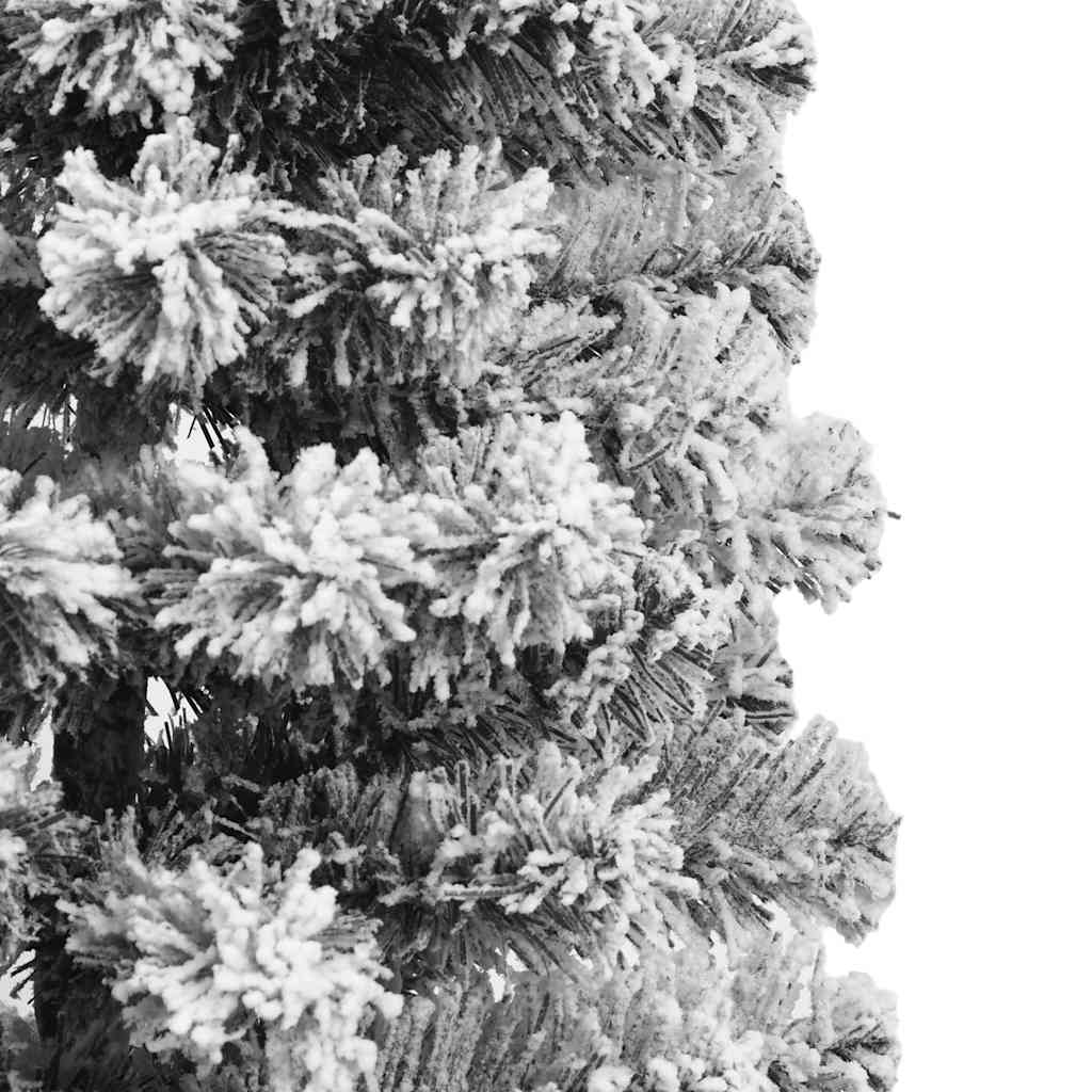 Artificial Hinged Christmas Tree Green and White PVC, Iron 59 in