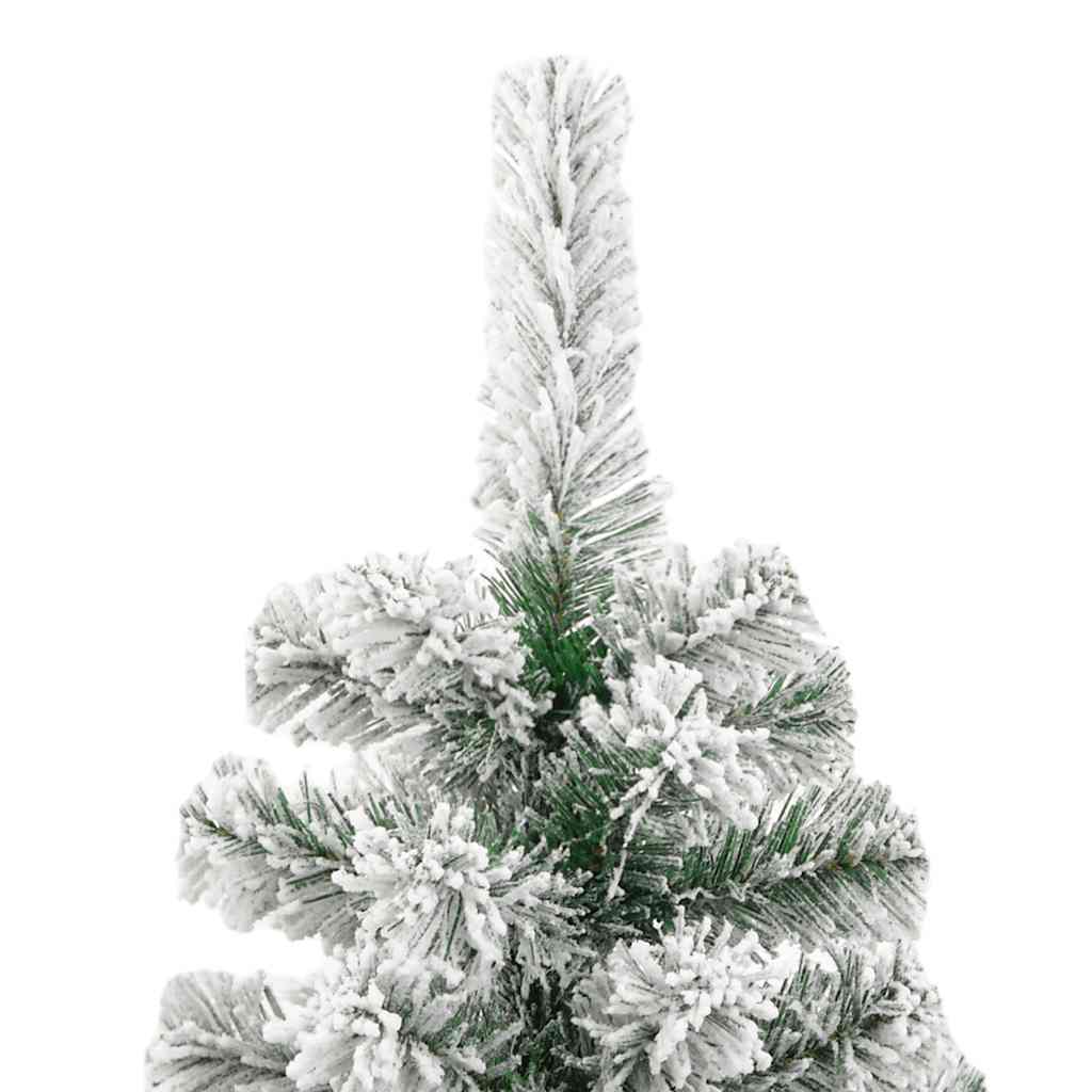 Artificial Hinged Christmas Tree Green and white PVC and iron Large