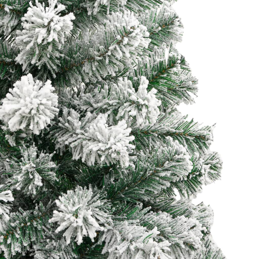 Artificial Hinged Christmas Tree Green and white PVC and iron Large
