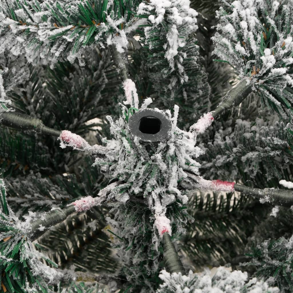 Artificial Hinged Christmas Tree Green and white PVC, PE, Iron