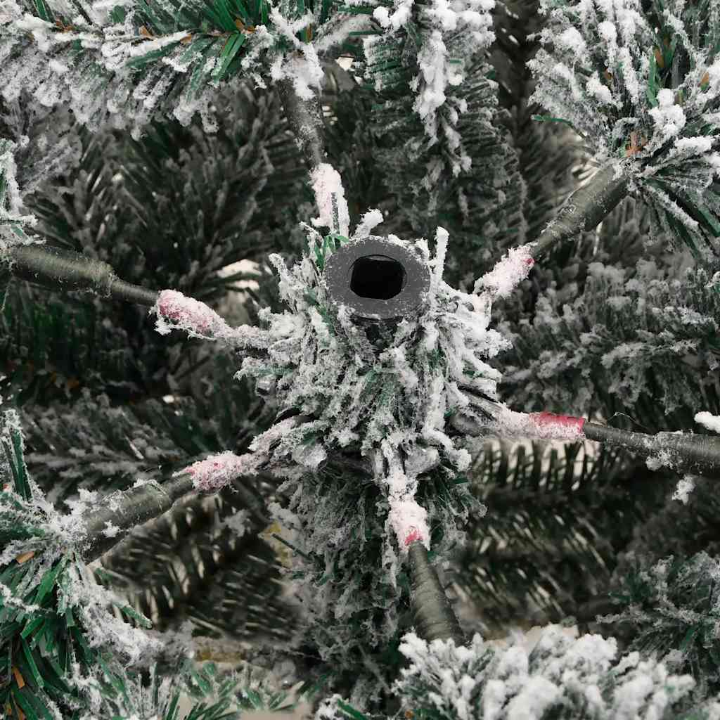 Artificial Hinged Christmas Tree Green and white PVC, PE, iron