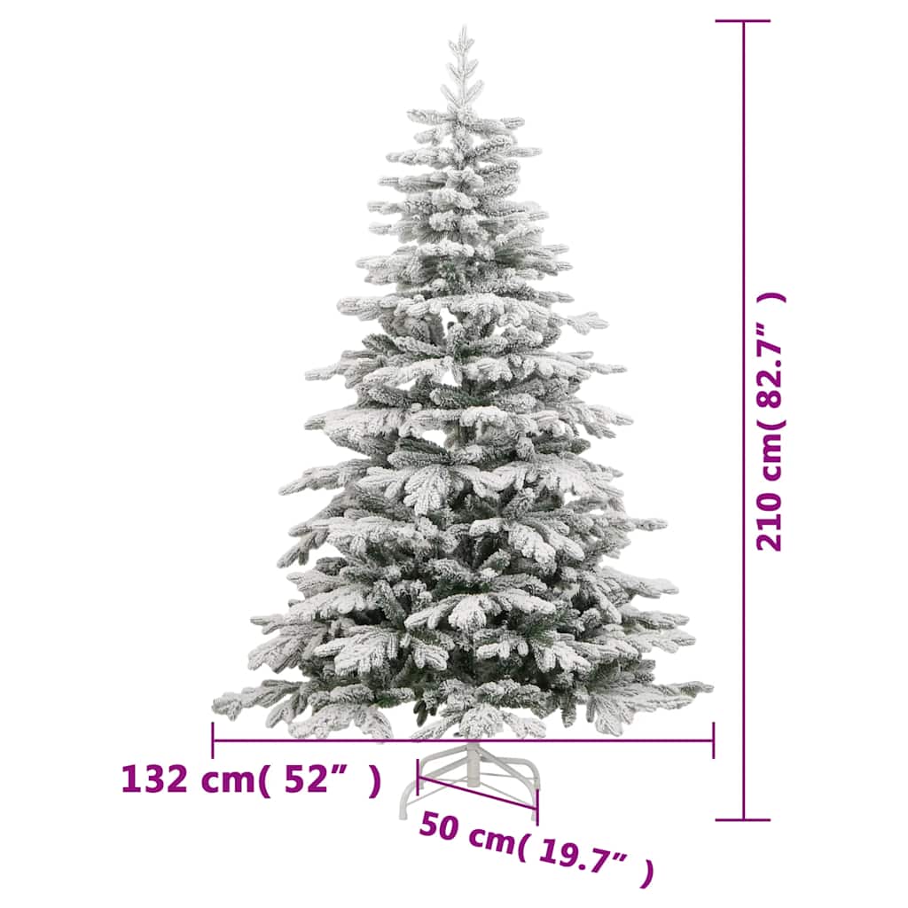 Artificial Hinged Christmas Tree Green and white PVC, PE, iron