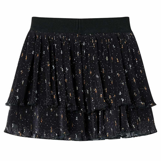 Kids' Skirt Tiered Ruffle Design Black 104