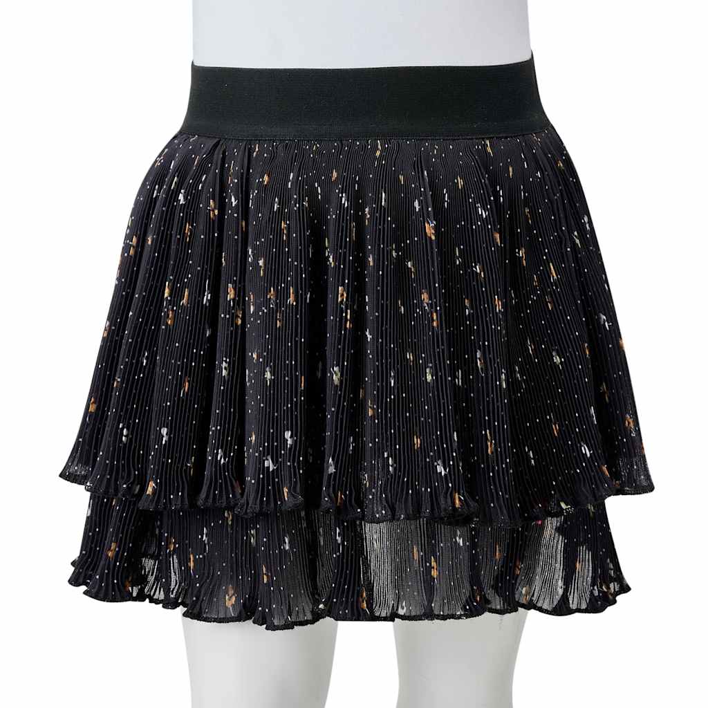 Kids' Skirt Tiered Ruffle Design Black 104