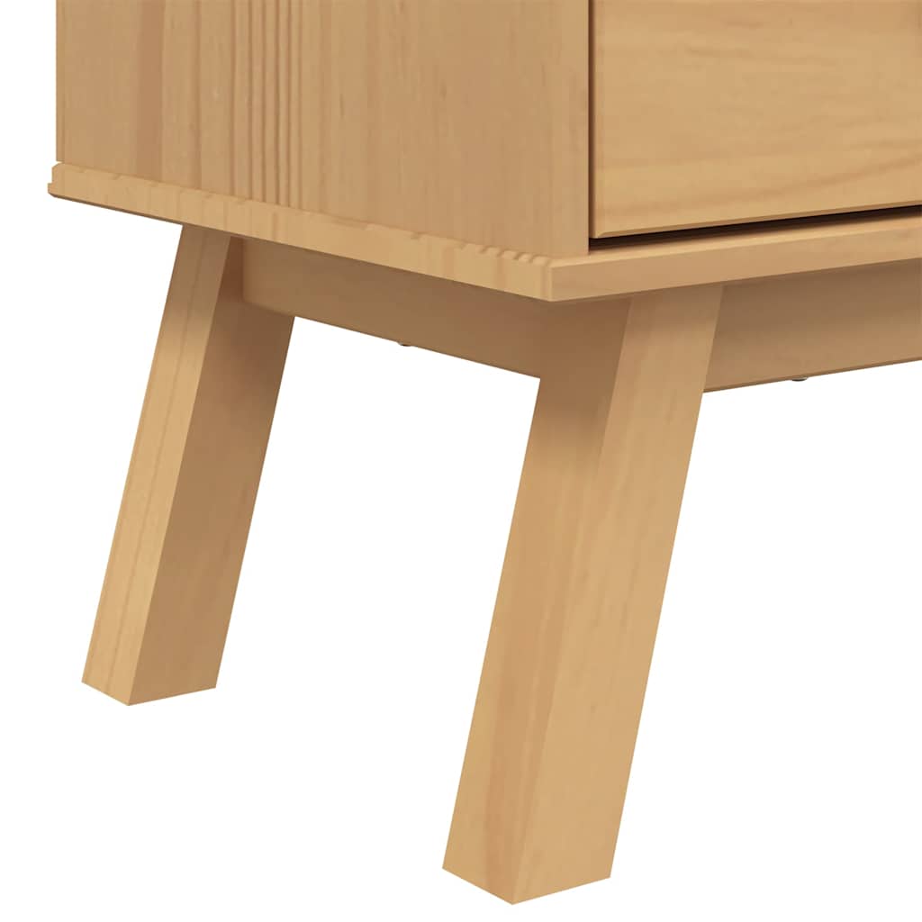 Bookcase 4-Tier OLDEN Brown Solid Wood Pine