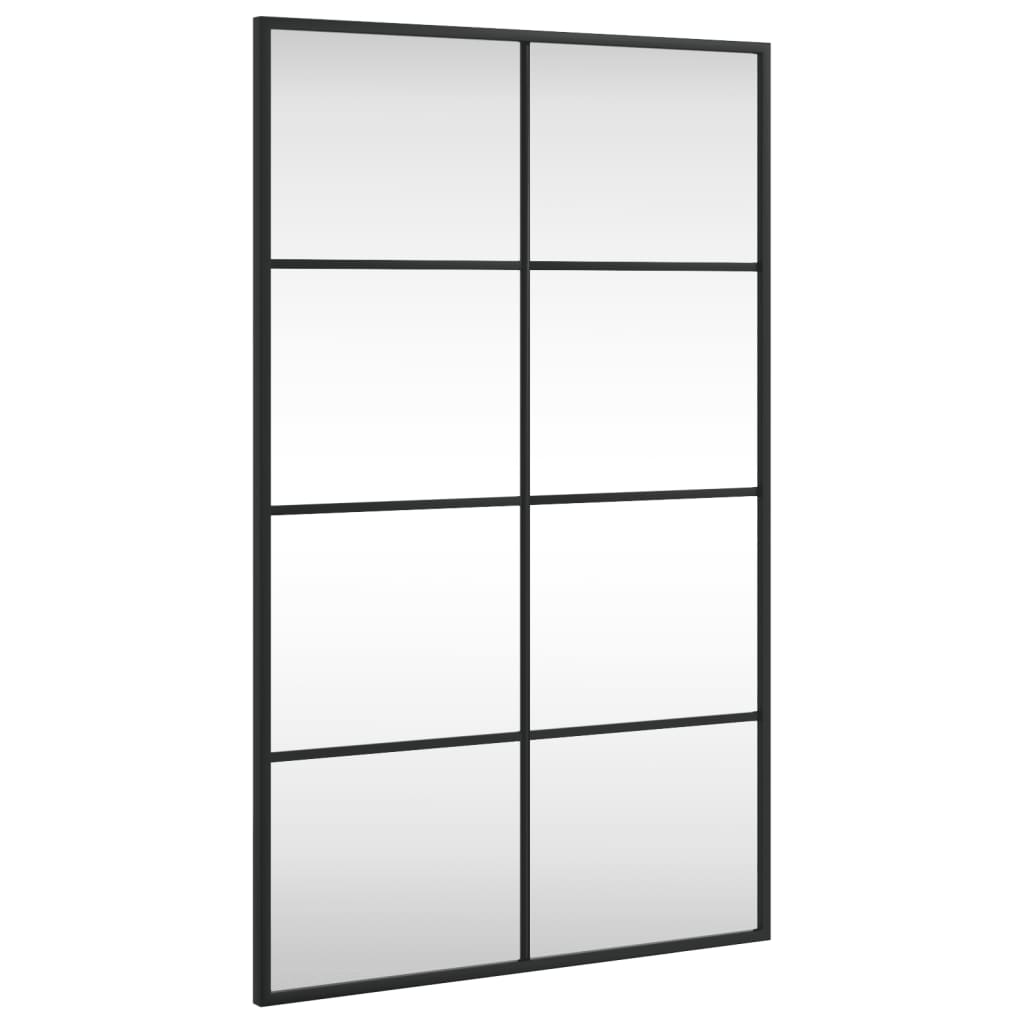 Wall Mirror Black 19.7"x31.5" Rectangle Iron