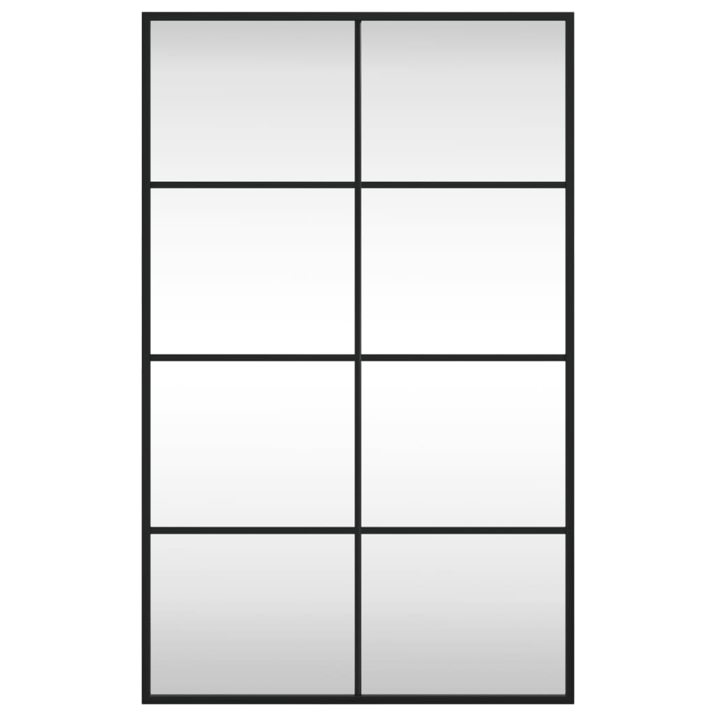 Wall Mirror Black 19.7"x31.5" Rectangle Iron
