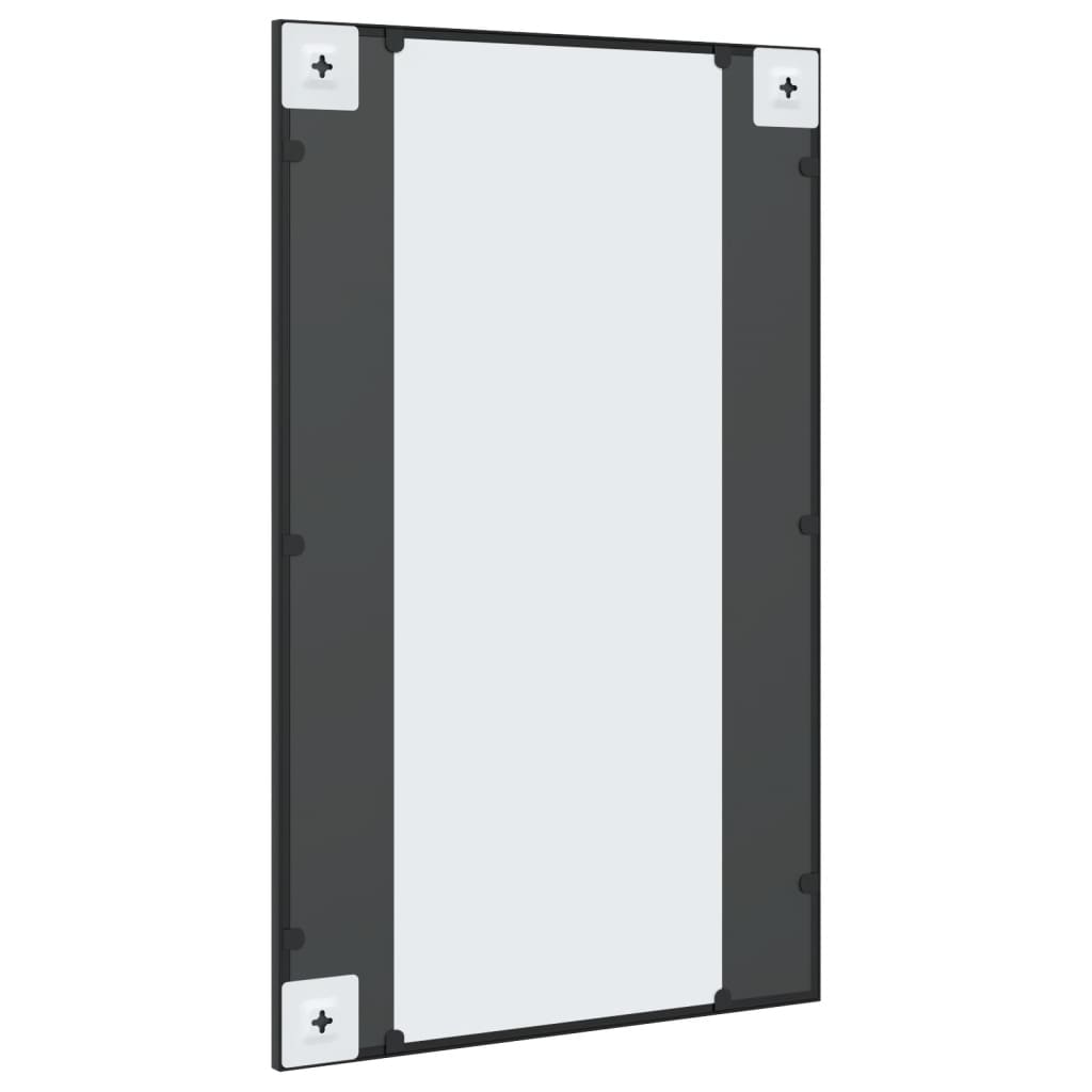 Wall Mirror Black 19.7"x31.5" Rectangle Iron