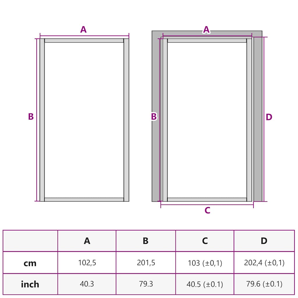 Interior Door Slim Golden 102,5x201,5 cm Tempered Glass and Aluminium