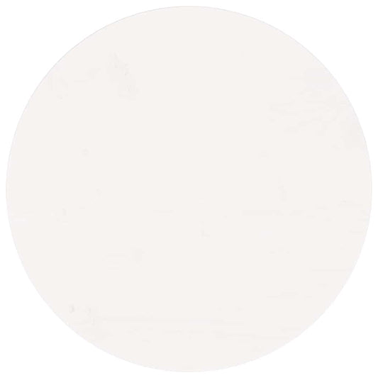 Table Top Round White Ø50x3 cm Solid Wood Pine