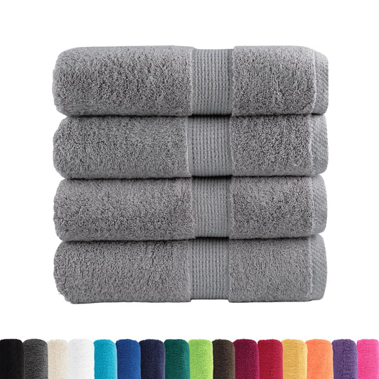 Premium Wash Towels "SOLUND" 4 pcs Grey 30x30 cm 600 gsm
