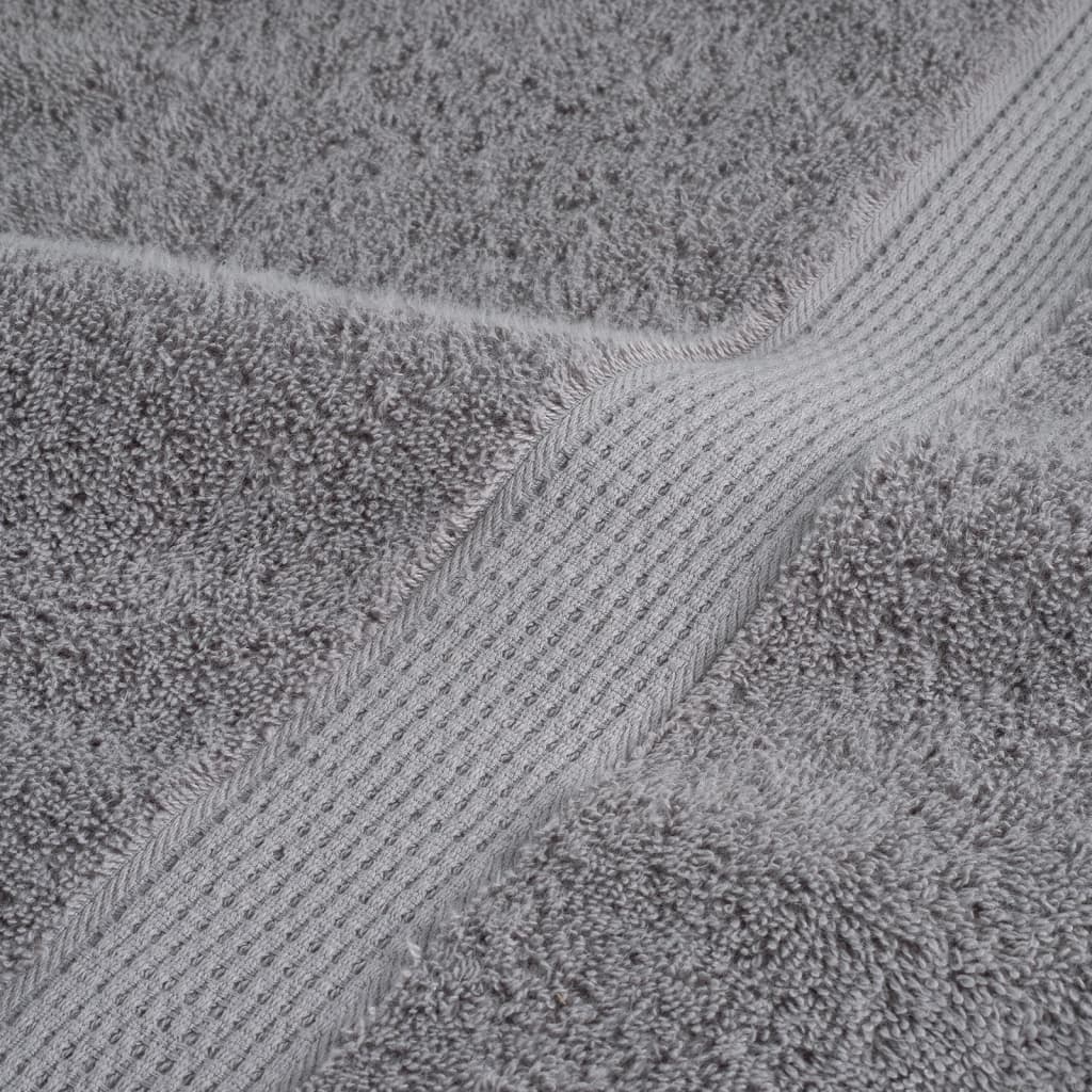 Premium Hand Towels "SOLUND" 2 pcs Grey 50x100 cm 600 gsm
