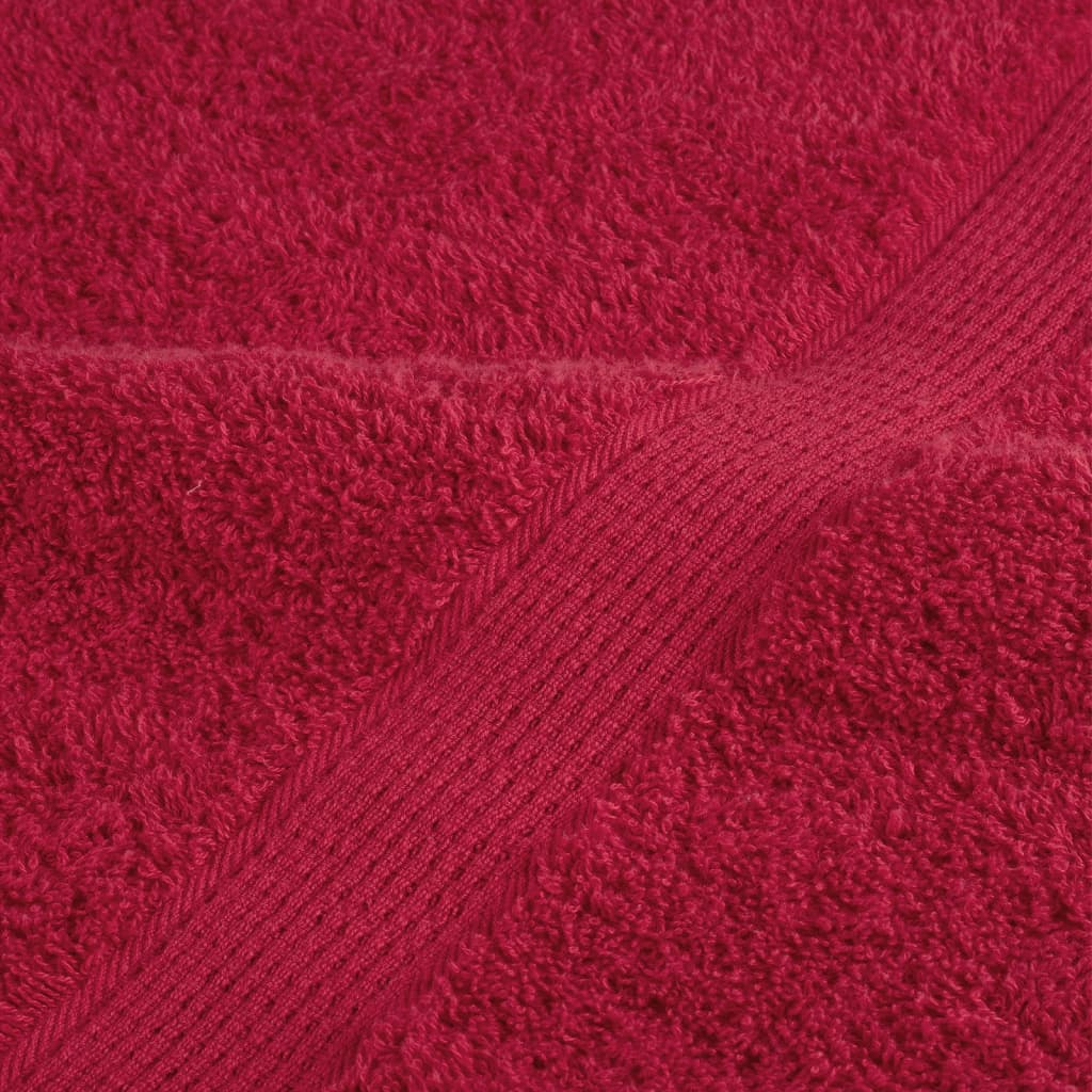 Premium Bath Towels "SOLUND" 10 pcs Red 100x150 cm 600 gsm