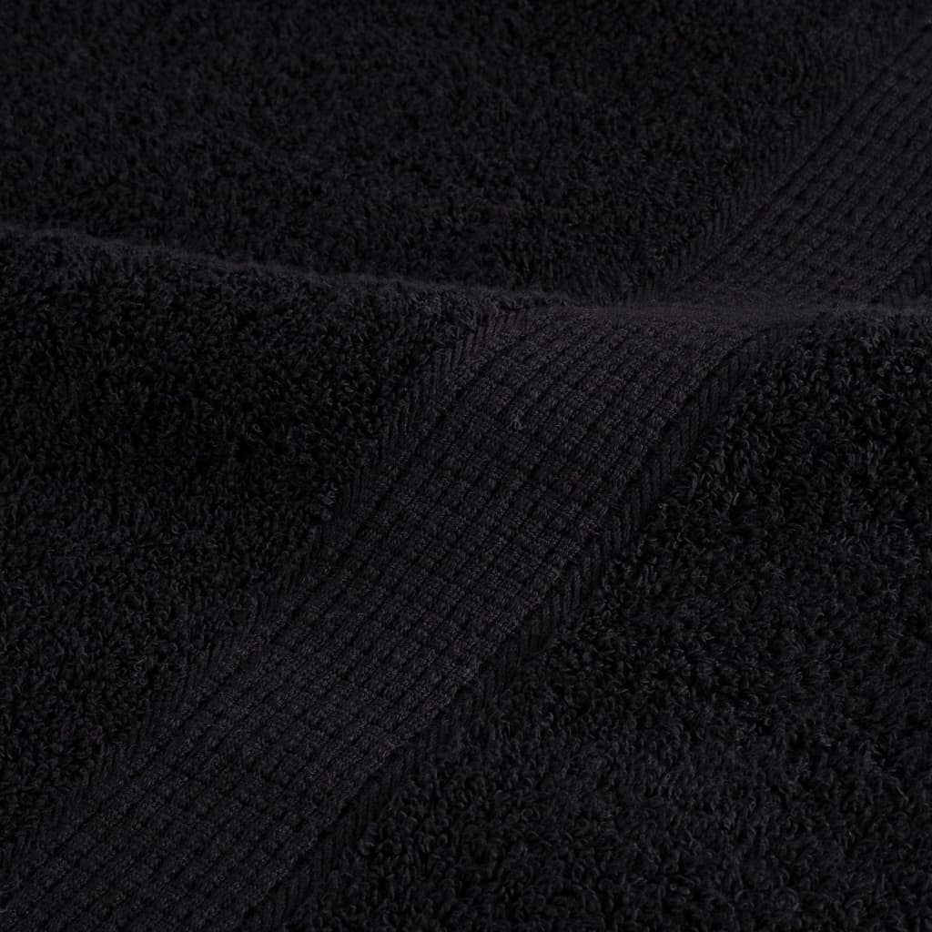 Premium Shower Towels SOLUND 2 pcs Black 70x140 cm 600 gsm