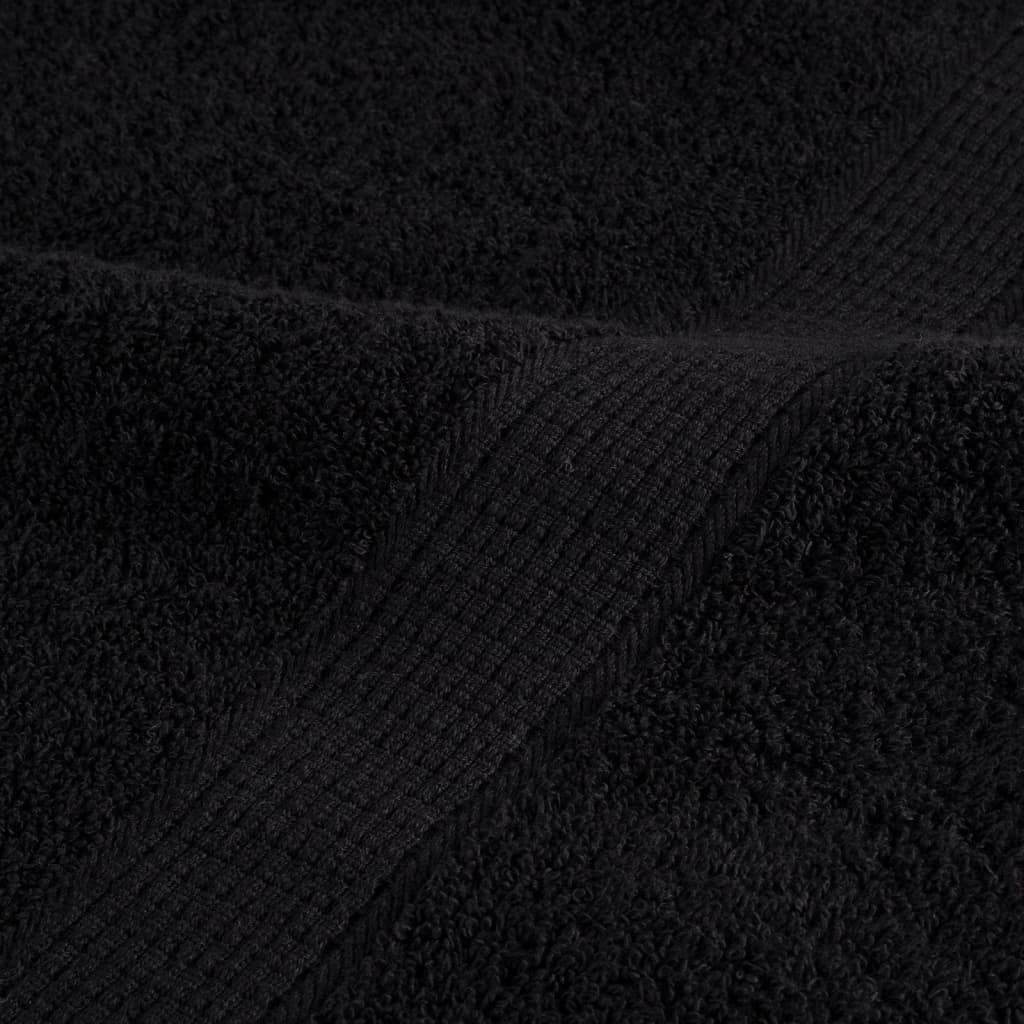Premium Bath Towels "SOLUND" 2 pcs Black 100x150 cm 600 gsm