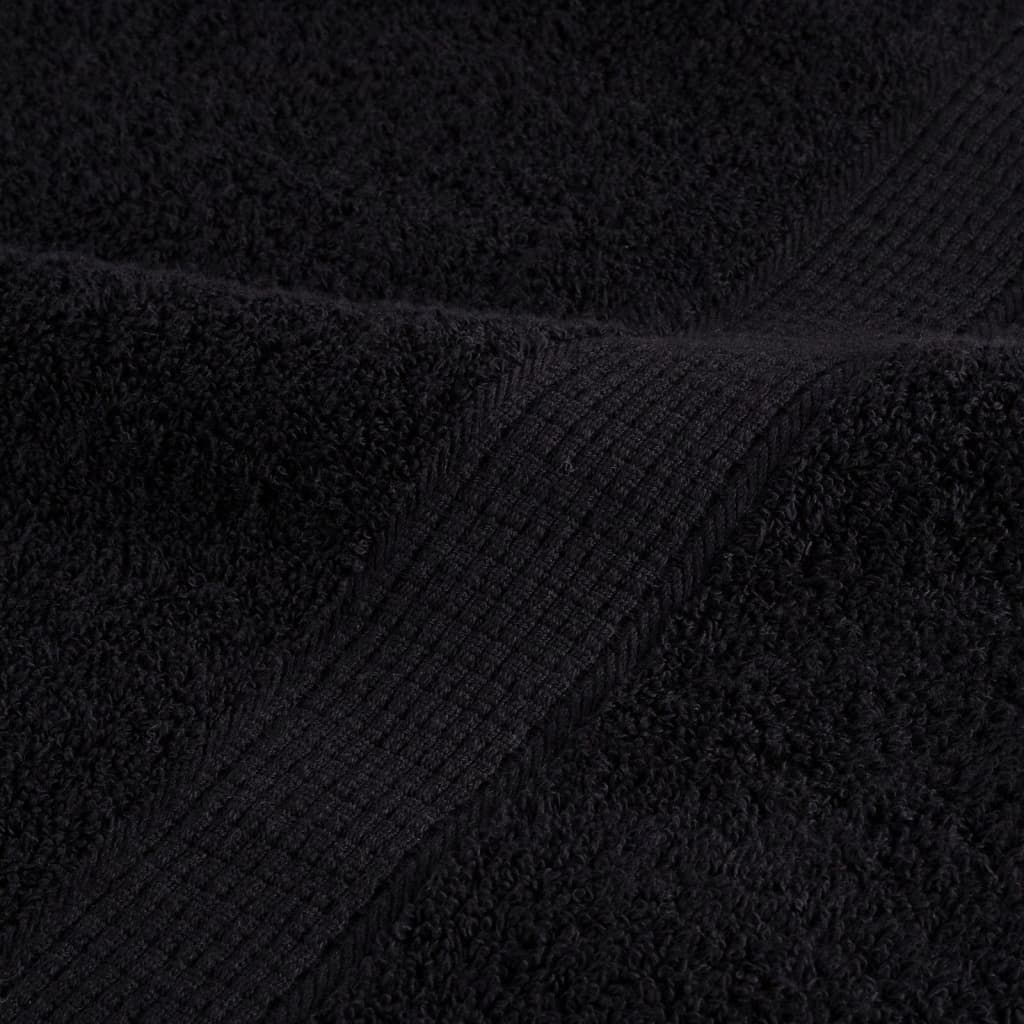 Premium Bath Towels "SOLUND" 4 pcs Black 100x150 cm 600 gsm