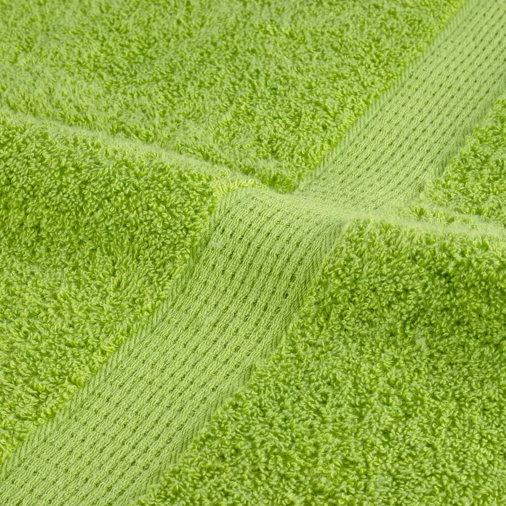 Premium Bath Towels "SOLUND" 10 pcs Apple Green 100x150 cm 600 gsm