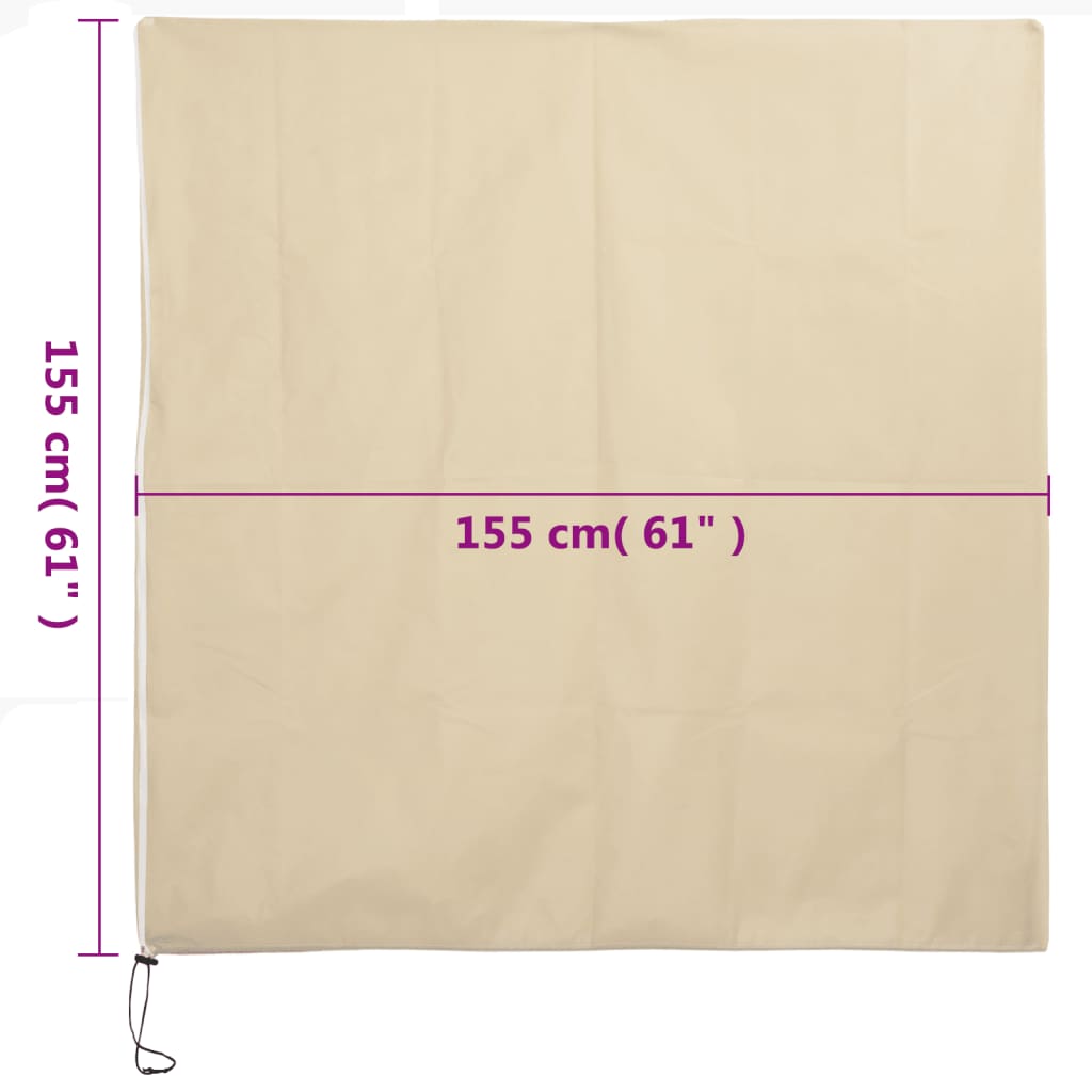 Plant Fleece Covers with Zip 2 pcs 70 g/m² 1.55x1.55 m
