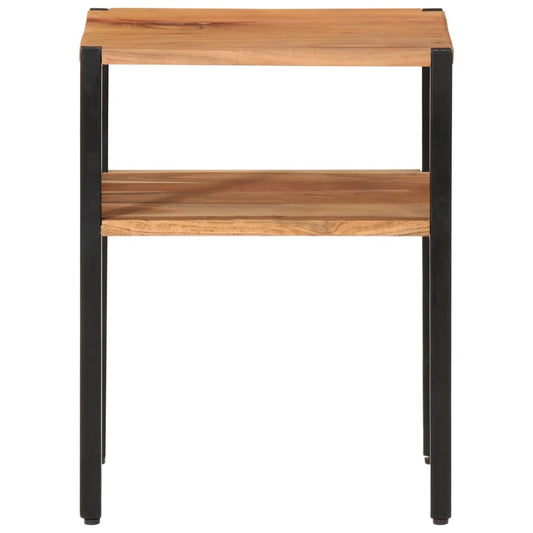 Side Table 35x35x45 cm Solid Wood Acacia and Iron