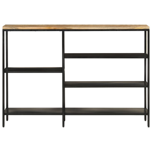 Console Table 110x30x75 cm Solid Rough Mango Wood and Iron