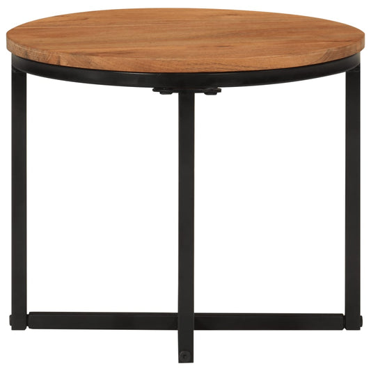 Coffee Table 35x35x30 cm Solid Wood Acacia and Iron