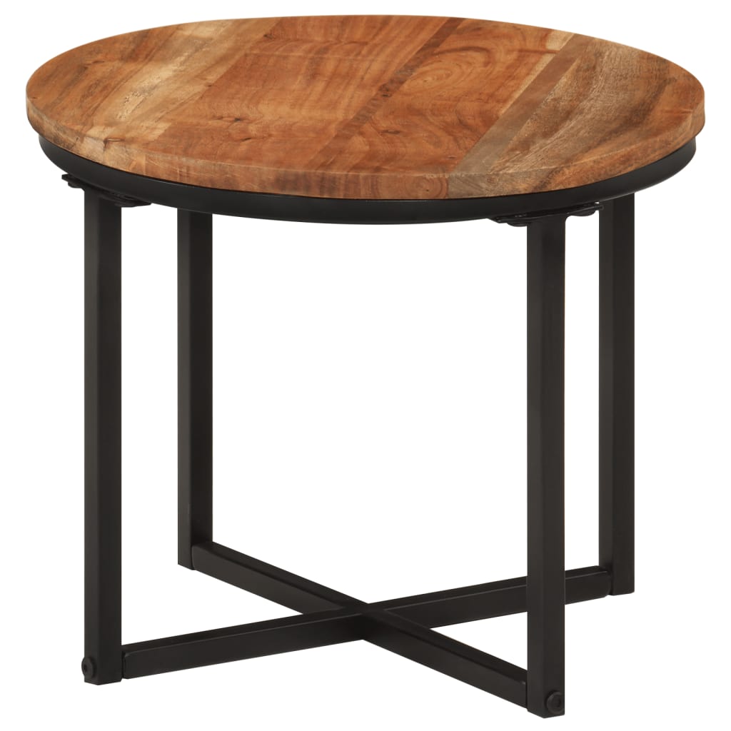 Coffee Table 35x35x30 cm Solid Wood Acacia and Iron