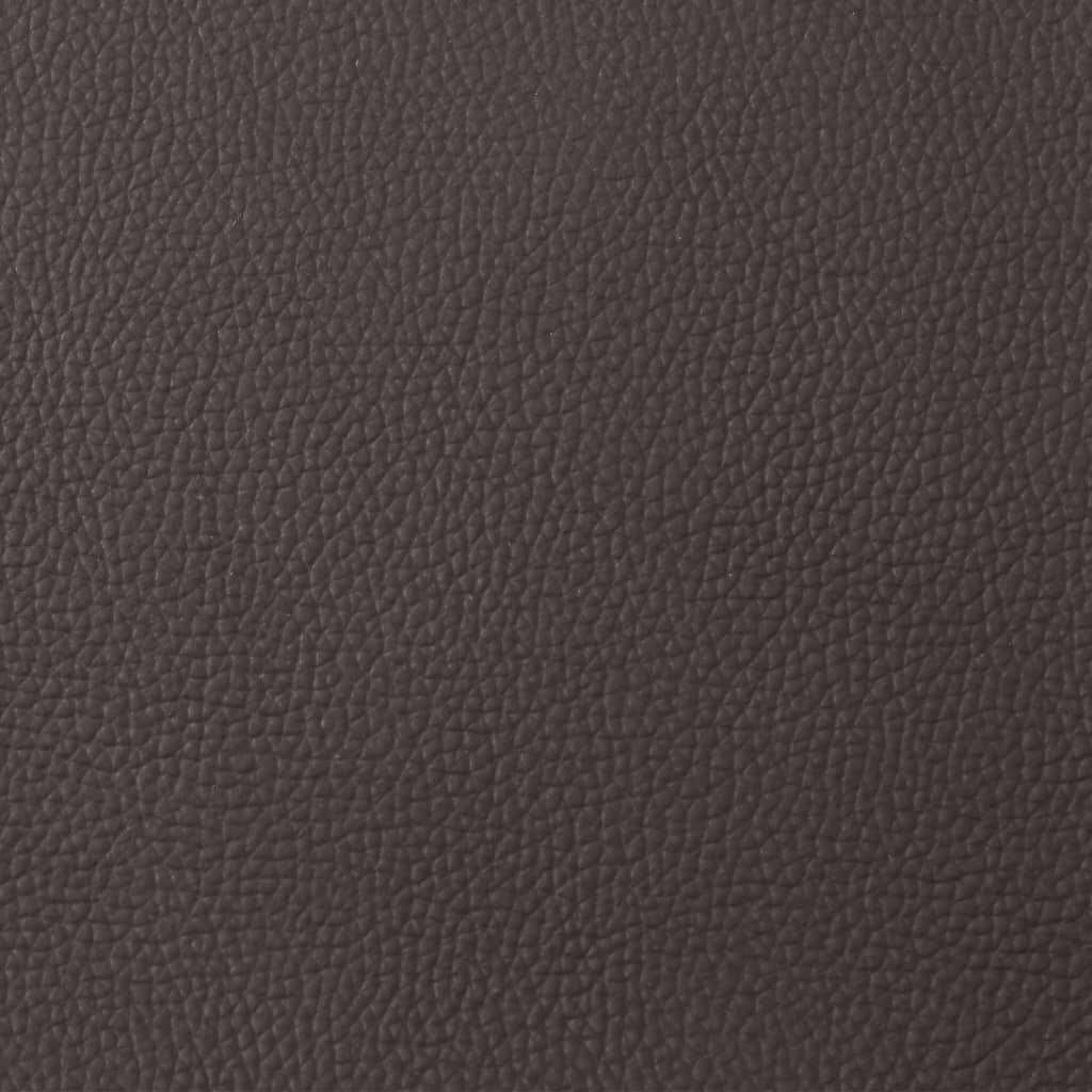 Massage Recliner Chair Dark Brown Real Leather