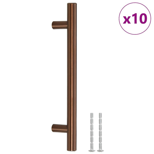 Cabinet Handles 10 pcs Bronze 128 mm Stainless Steel